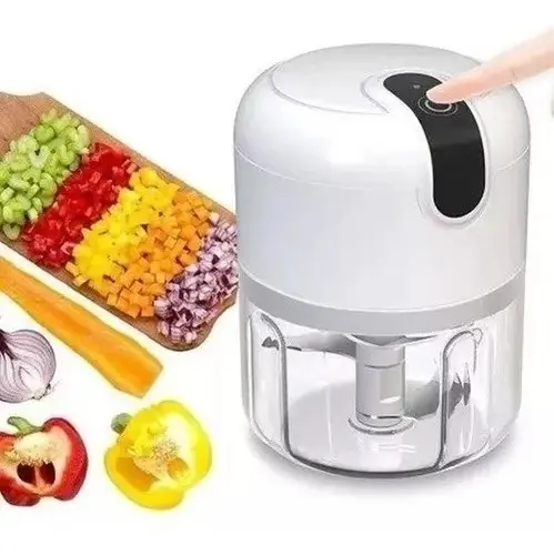 Mini Processador Alimentos Moedor Elétrico Alho S/fio 250ml Cor Variados