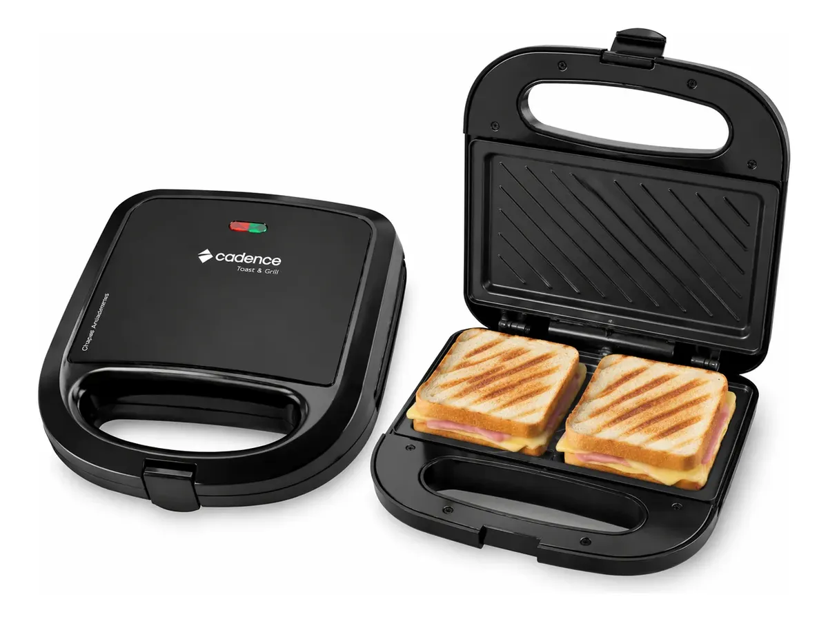 Sanduicheira Grill Cadence Elétrica Chapa Tostex Misto Quente E Omeletes