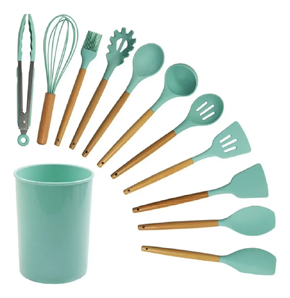 Utensílios De Cozinha Prático Em Silicone Combo C/ 12 Peças