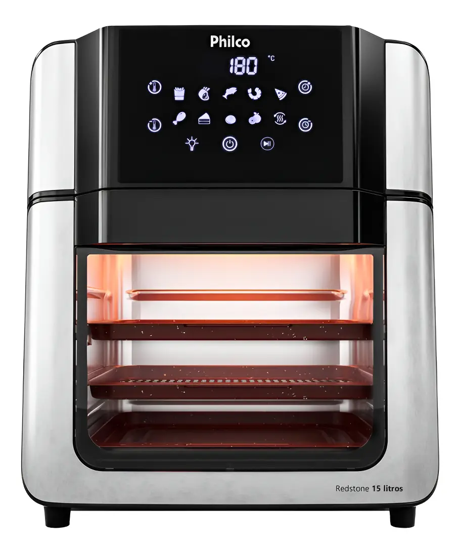 Air Fryer Oven Philco 15l Painel Digital Paf15a Cor Preto
