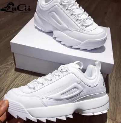 Tênis Disruptorll Branco Casual Masculino e Feminino Academia - Super Promoção